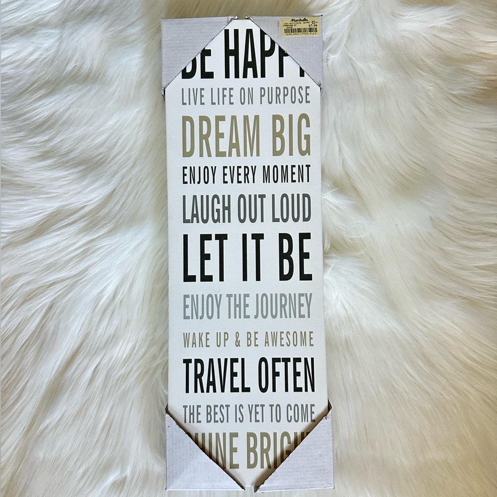 NWT Inspirational Wall Art with Motivational Quotes